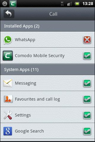 CMS is capable of identifying and listing installed as well as system apps that have call and / or SMS