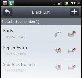 Tap anywhere on a blacklisted number bar to edit the number and / or the name, allow calls / SMS and tap 'OK'.
