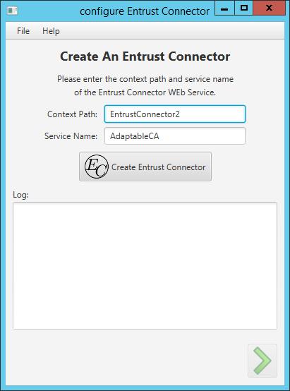 Entrust Connector Instance Logging The next step in creating an Entrust Connector instance is setting up the logging for the instance. The log file is the name and location of the log file.