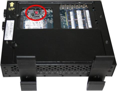 An appropriate fourpin-connector SW2 can be found at the back panel of the Shuttle Slim-PC Barebone DS57U (pitch 2.54 mm).