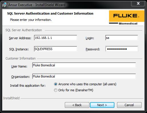 3. Fill out the server information that you gathered in the previous steps.