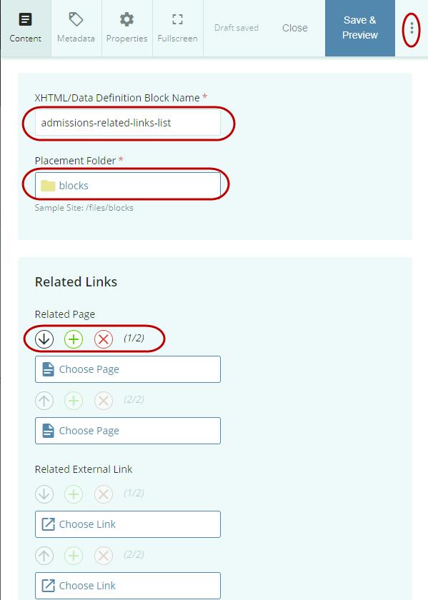 Page on your site = Add Page or Link = Remove Page or Link = Reorder Pages