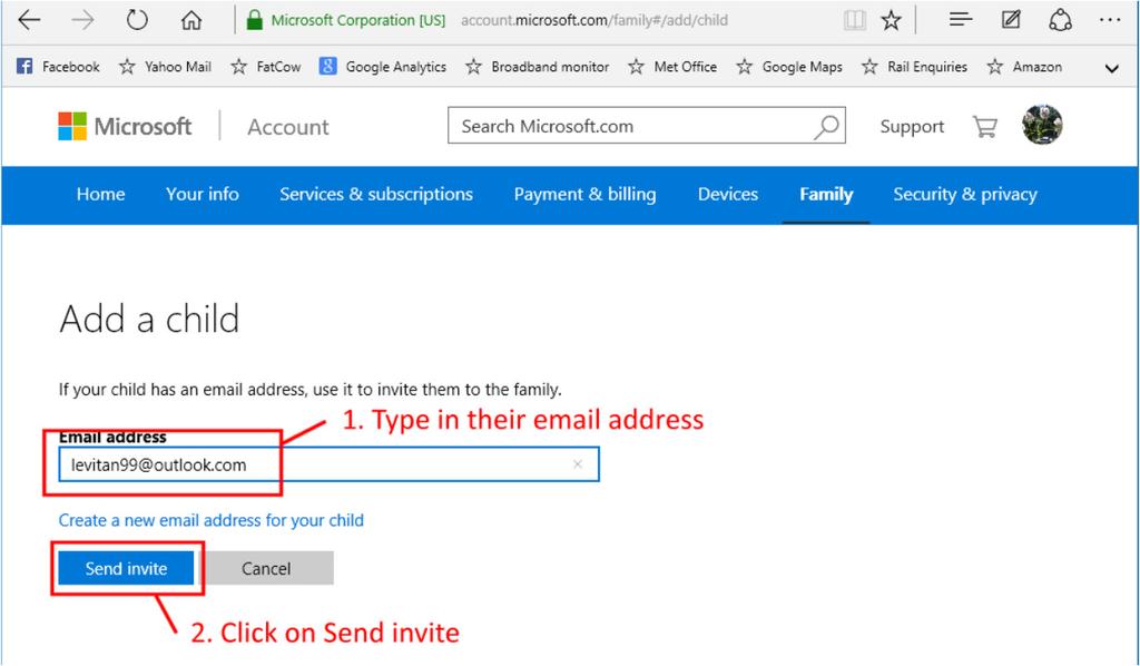 Next, simply type in their email address and click Send Invite.
