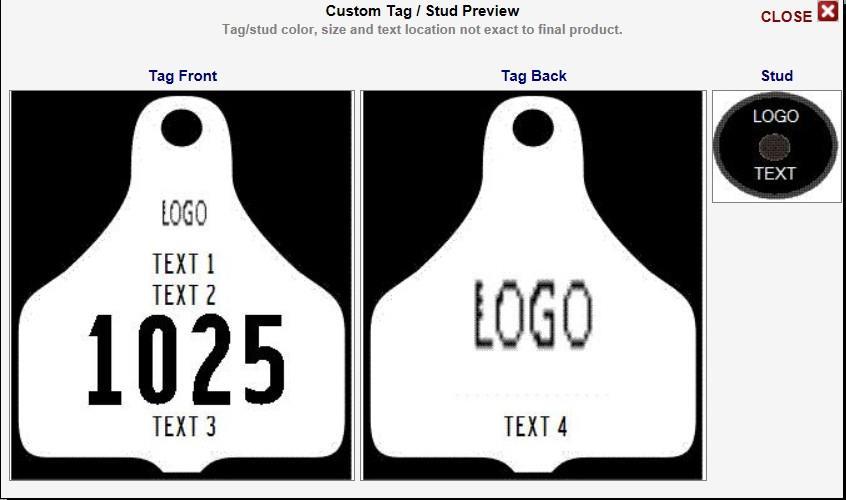 Section 3 Building, Previewing, Editing and Ordering Tags Build Your Tags Once you have chosen the color and entered in all the information you would like printed on your tags, click Build Your