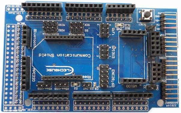 Communication Shield user manual INTRODUCTION Arduino is a good platform for open source hardware and can be used in many applications.