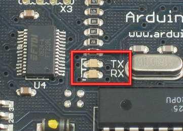 S. through USB, using a virtual serial port Arduino shows when it receives or sends serial