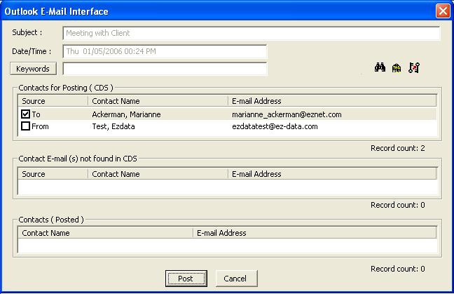 Composing a Message from MS Outlook Both message(s) that already exist in MS Outlook and newly composed message(s) can be posted. 1. Compose a message and then click the Send button.