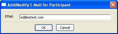 To send an online invitation to a participant, an e-mail address must be specified for that participant. To add an e-mail address for a participant from the Send E-mail Invitation dialog box: 1.