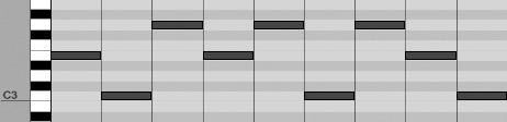 Lowest and highest notes are retriggered at the direction change.