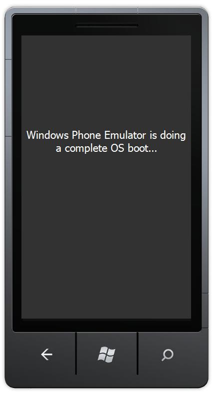 Figure 11 Deploying an application image to the Windows Phone Emulator 7.