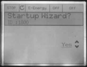 Initial startup Initial startup When the IntelliPass or IntelliDisconnect is first powered up, the Startup Wizard command should be displayed. Figure 35.
