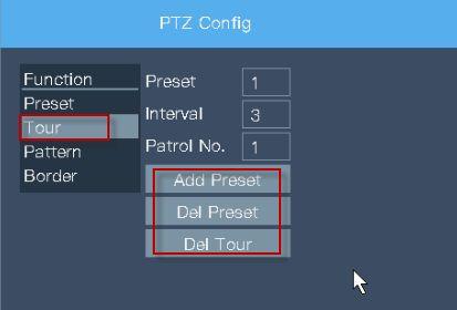 wheel to adjust camera s magnification. [Set]: Enter into PTZ Config menu. A. Preset: Set certain orientation as the preset point.