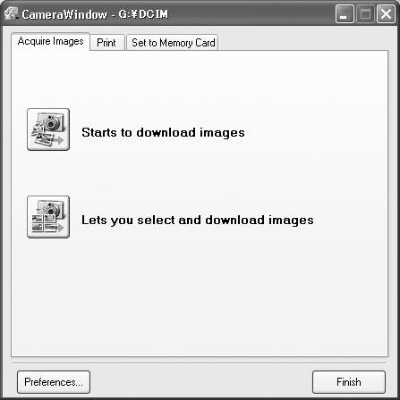 Using a Card Reader/Writer The basic operations of ZoomBrowser EX are the same as when you connect the camcorder to the computer. Follow the procedure below to open the CameraWindow.