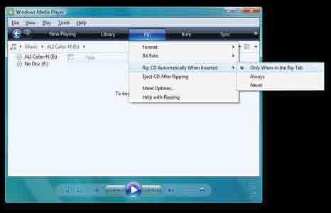 Using Windows Media Player Windows Media Player allows you to organize your media collection, as well as create digital music files from your CDs.