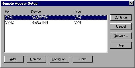 Windows NT4 Configuration After installing the VPN client on NT4 you will need to reboot the PC.