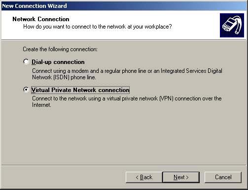 Step 1 New Connection Wizard From the Windows Start button, select Settings>Network Connections>New Connection Wizard Step 2 New