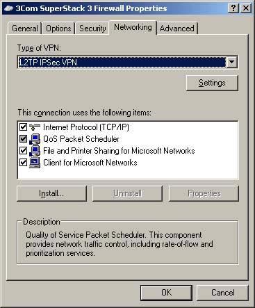 Establishing a Connection From the Windows Start button, select Settings>Network Connections and choose the connection that was configured to access the SuperStack 3 Firewall.