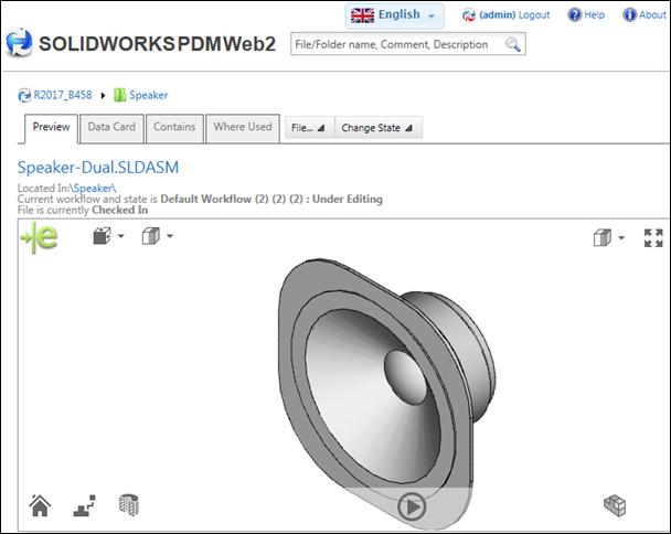 SOLIDWORKS PDM Previously, you could dynamically preview files in Microsoft Internet Explorer with an edrawings ActiveX plug-in only.