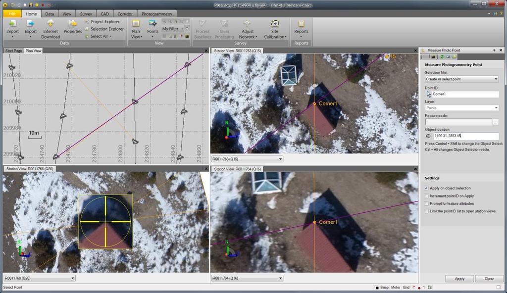 Discrete points are measured remotely with centimeter precision Aerial images are typically used to create 3D deliverables including orthophotos, digital surface models, and point clouds.