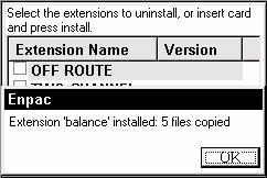Installing an Application Extension To install an application extension, insert the installation card into the slot at the bottom of the Enpac 1200.