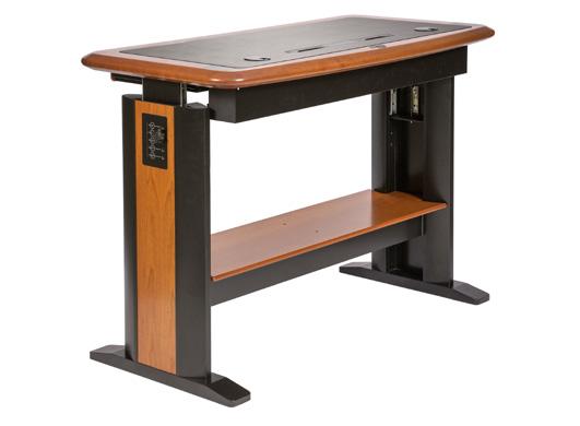 There are two versions of the Standing Computer Desk, which are named Petite and Full.