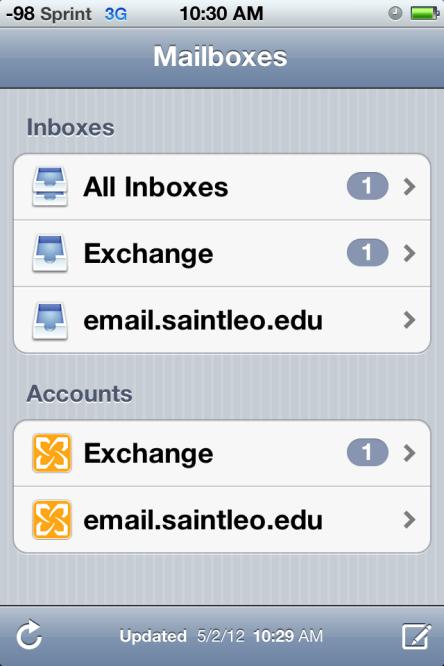 Step 9. Tap on your Mail app Depending on if you have one or more email accounts already connected the Mail app will separate the accounts into separate inboxes.