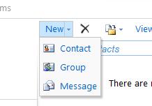 How to create a distribution list: 1. Log into Outlook.com 2. Click in the bottom left Contacts 3. At the top Click NEW and then Group 4.