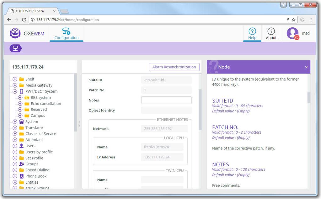 OXE WEB BASED MANAGEMENT OXE 12 SCREENSHOTS