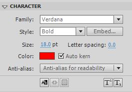 11. Type the text. The text you type wraps to a new line when it reaches the right edge of the text field. 12. Drag the square handle to the right until the text is on a single line.
