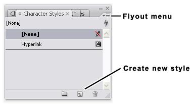 Character styles When creating a new character style, if the insertion point is in a word or all or part of a word is selected that has been previously changed by character formatting, then the new