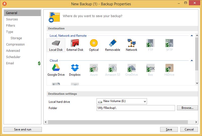64 FBackup 7 rename or some files are locked. Description You can write in here a text describing the backup job defined. Icon Press the Change Icon button to manage the backup job icons.