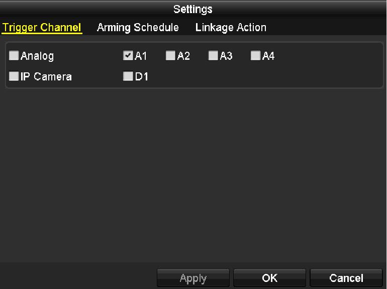 5. Click the to configure the trigger channel, arming schedule and linkage actions. Figure 8.