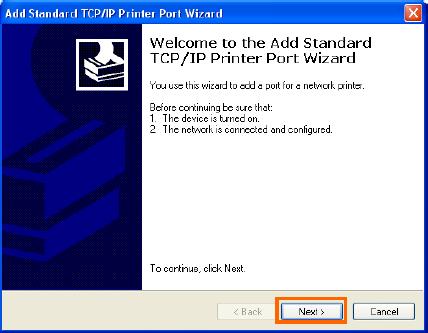 TCP/IP Printing for Windows XP Click