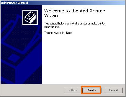 TCP/IP Printing for Windows 2000 Select the first option,