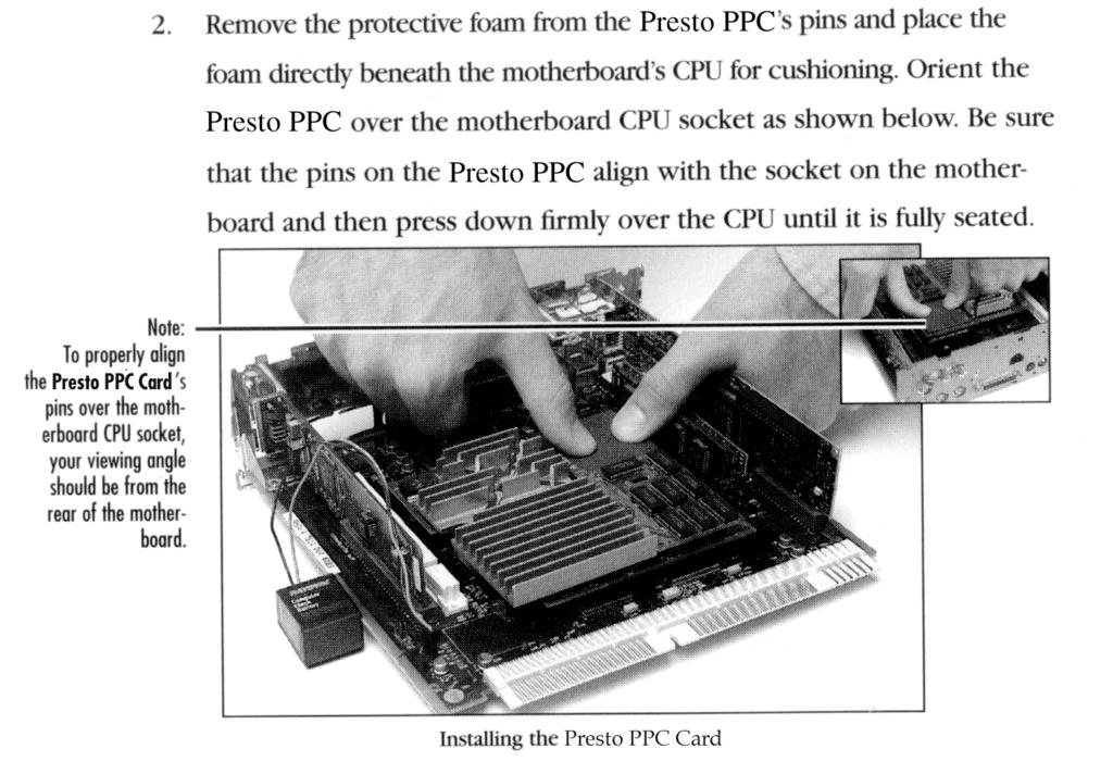 Presto PPC Installation Instructions Note: If you would