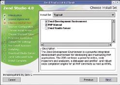 Advertisment Figure 1: An installation wizard walks you through the Zend Studio installation process. Make sure you install the Zend Studio Server. ence syntax highlighting and checking.
