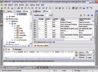 REVIEWS sequence [Ctrl]+[Alt]+[A] or by accessing the analyzer through the tools menu. Figure 5: Accessing a MySQL server. ter, followed by the variable name and the data type.