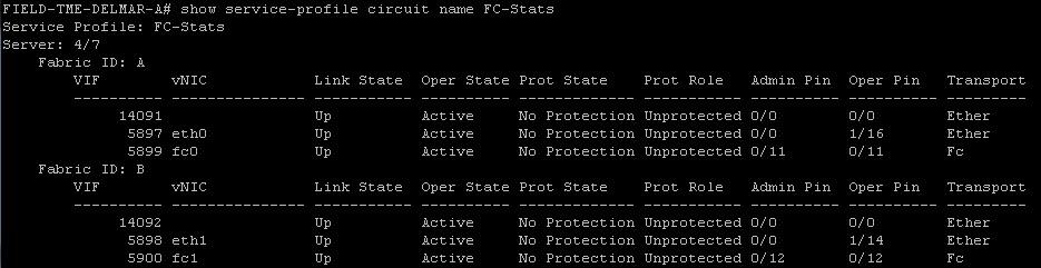 Monitoring the Storage Path - CLI From UCS CLI prompt: