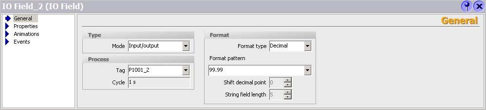 PROFINET control Configure the I/O field for variable P0731_2 as follows (refer to Fig. 4-11): In the tab General as Mode, select Input/Output ( Settings block).