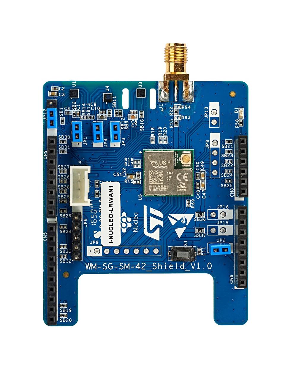New hardware tool 26 I-NUCEO-LRWAN1: USI STM32 Nucleo expansion board for LoRa SMA antenna
