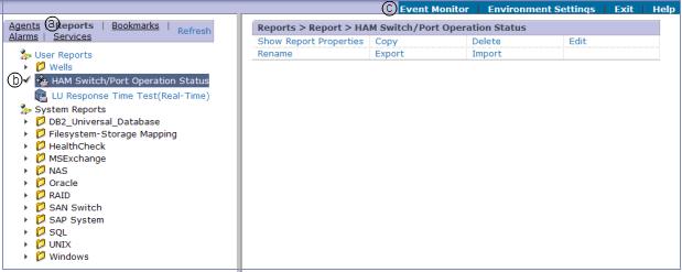 Figure 6-22 View alarm events The Event Monitor window appears as a separate window.