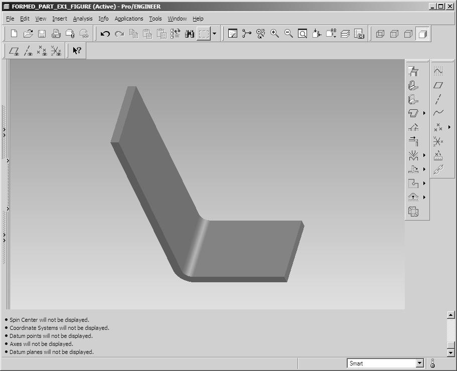 1. Creating a Wall Feature Using the Extruded Option wants to build one or more bends into a single feature. An example of a formed part created using this method is shown below.