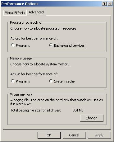 PRIMERGY BX620 S2 Server Blade User s Guide 5 Click the [Advanced] tab.