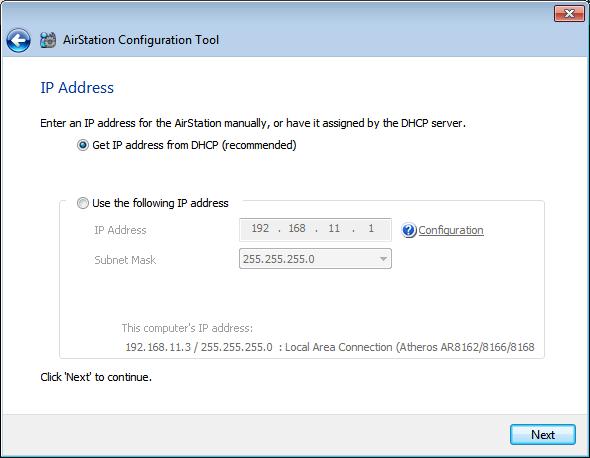 Step 4: Configure Roaming 1 Run AirStation Configuration Tool from the PC and scan for all devices.