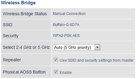 You may be prompted for the wireless bridge s password as it is being configured.