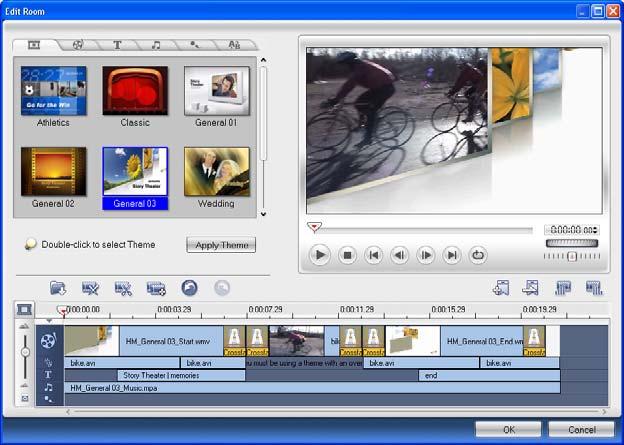 30 COREL DVD MOVIEFACTORY USER GUIDE Using Edit Room/Edit Slideshow Edit Room/Edit Slideshow lets you improve the quality of a video clip or slideshow by adjusting its current properties or adding