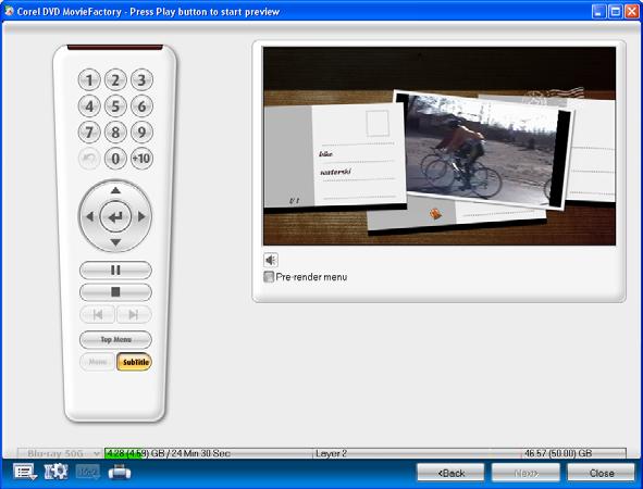 48 COREL DVD MOVIEFACTORY USER GUIDE Previewing your video Now, it s time to view your video project and do a final check before you burn it onto a disc. To preview your video project: 1.
