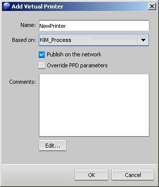 106 Chapter 5 Managing Jobs If a job that is either sent from the client or downloaded to a particular virtual printer contains preset parameters from the PPD file, these options overwrite the