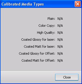 Calibration 145 15. Select the All Media Types check box to apply the calibration to all media types, or select the Select check box, and then select the required media type(s). 16. Click Finish.