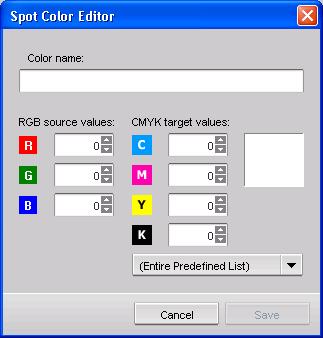 Enter the RGB source values as they appear in the source file. 6.